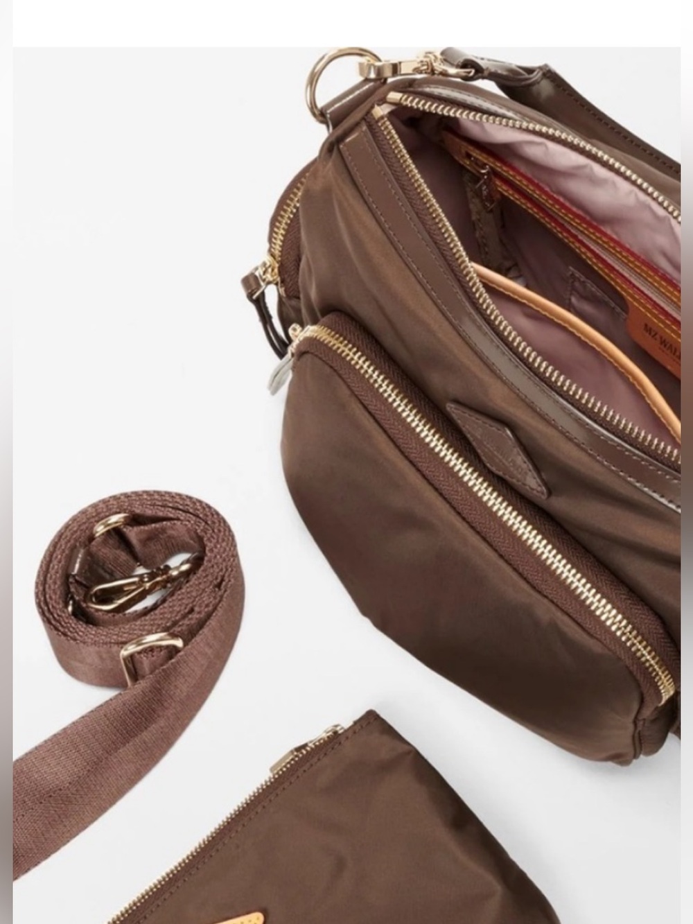 NEW …MZ Wallace brown chelsey small crossbody . New no tags never used